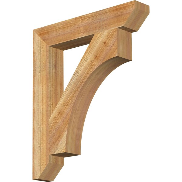 Ekena Millwork Westlake Slat Rough Sawn Bracket, Western Red Cedar, 4"W x 24"D x 28"H BKT04X24X28WTL06RWR - main